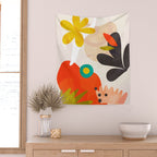 bauhaus goes matisse in summer Wall Tapestry Gallery Image 2