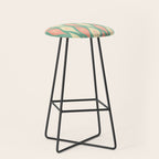 Retro Christmas Ornament Pattern Mint Green Blush Pink Cream Stool Gallery Image 1