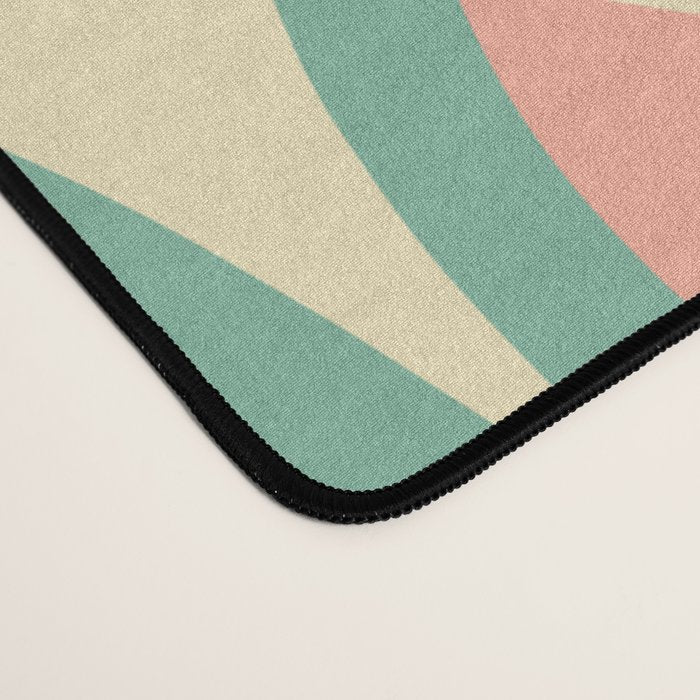 Retro Christmas Ornament Pattern Mint Green Blush Pink Cream Desk Mat Gallery Image 4