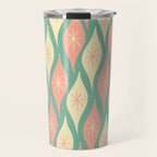 Retro Christmas Ornament Pattern Mint Green Blush Pink Cream Travel Mug Gallery Image 1
