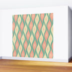 Retro Christmas Ornament Pattern Mint Green Blush Pink Cream Wall Mural Gallery Image 2