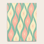 Retro Christmas Ornament Pattern Mint Green Blush Pink Cream Notebook Gallery Image 4