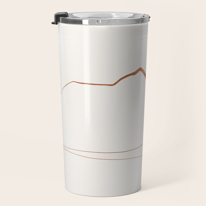 Minimal Line Art Landscape Travel Mug Gallery Image 3