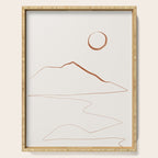 Minimal Line Art Landscape Serving Tray Gallery Image 1