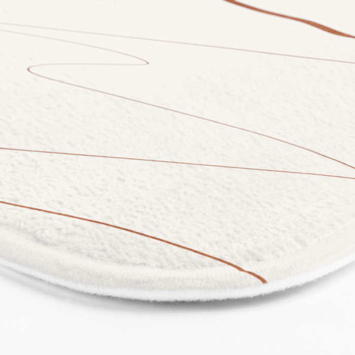 Minimal Line Art Landscape Bath Mat Gallery Image 3