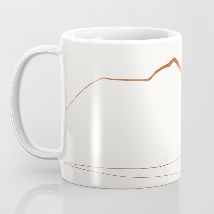 Minimal Line Art Landscape Coffee Mug Gallery Image 3