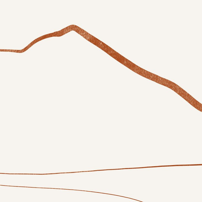Minimal Line Art Landscape Coffee Mug Gallery Image 2