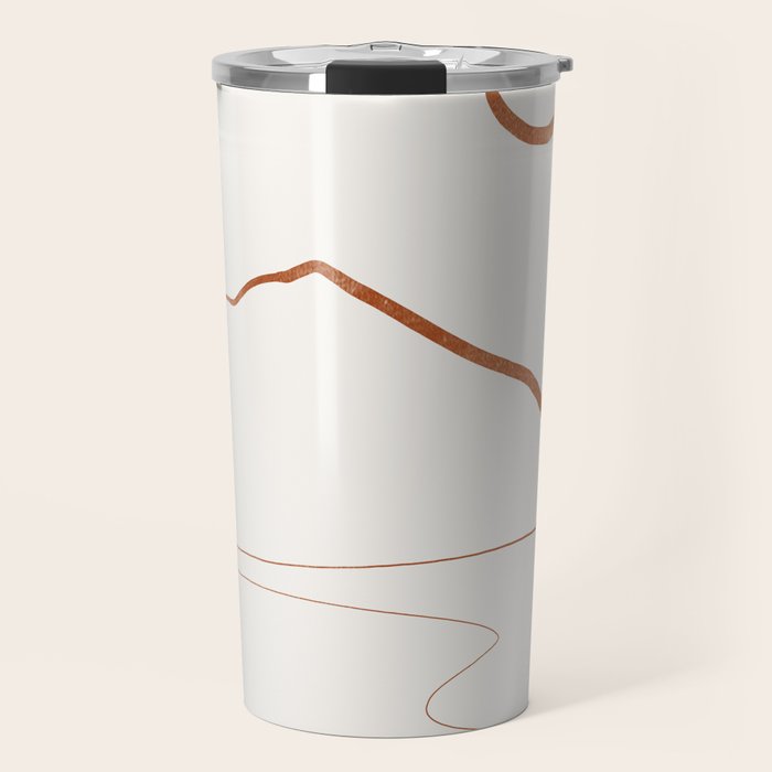 Minimal Line Art Landscape Travel Mug Gallery Image 1