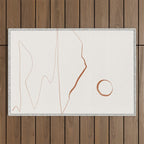 Minimal Line Art Landscape Outdoor Rug Gallery Image 1