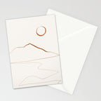 Minimal Line Art Landscape Stationery Card Gallery Image 2