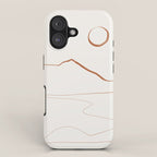 Minimal Line Art Landscape iPhone Case Gallery Image 1