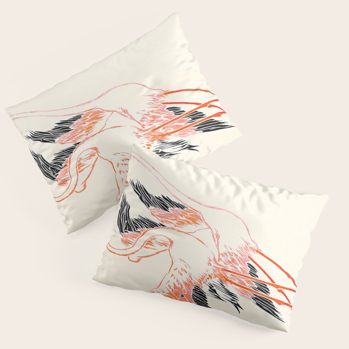Cocorico cover 1900 Two Pink Flamingos Pillow Sham Gallery Image 1