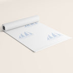 Pale Blue Sailboat Pattern Yoga Mat Gallery Image 2
