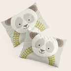 Whimsical Giant Panda Pillow Sham Gallery Image 3