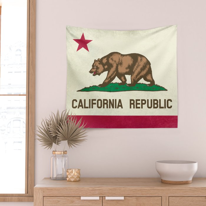 California Republic Flag Wall Tapestry Gallery Image 2
