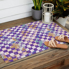 Grid of artistic strokes L Outdoor Rug Gallery Image 2