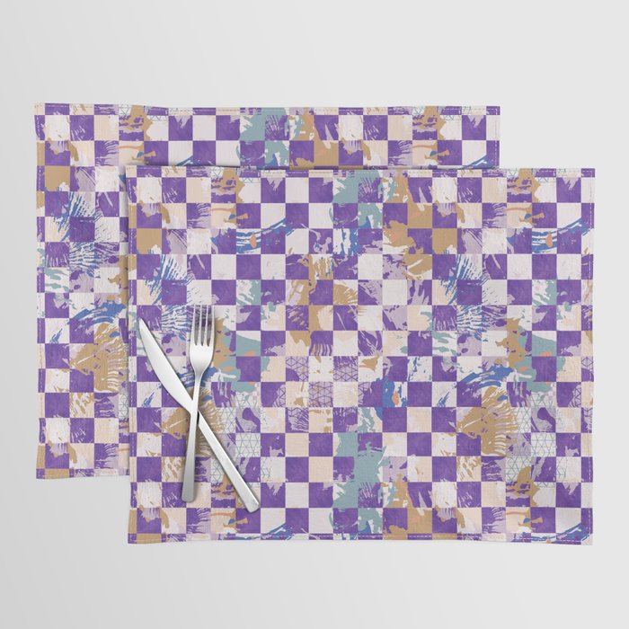 Grid of artistic strokes L Placemat Gallery Image 1