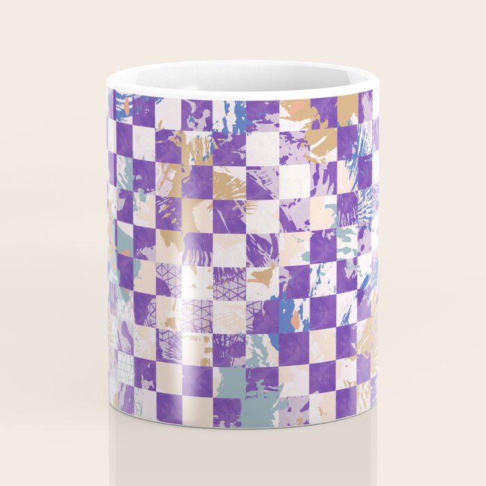 Grid of artistic strokes L Coffee Mug Gallery Image 4