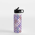 Grid of artistic strokes L Water Bottle Gallery Image 1