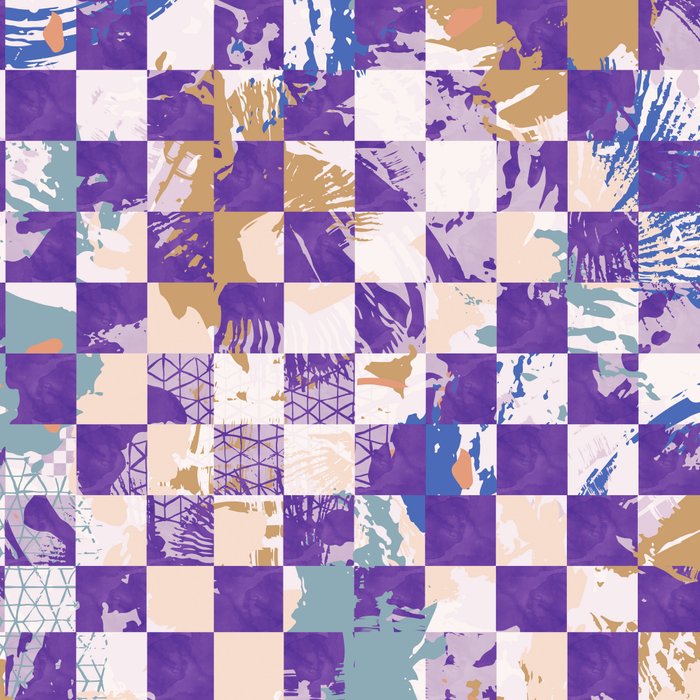Grid of artistic strokes L Coffee Mug Gallery Image 2