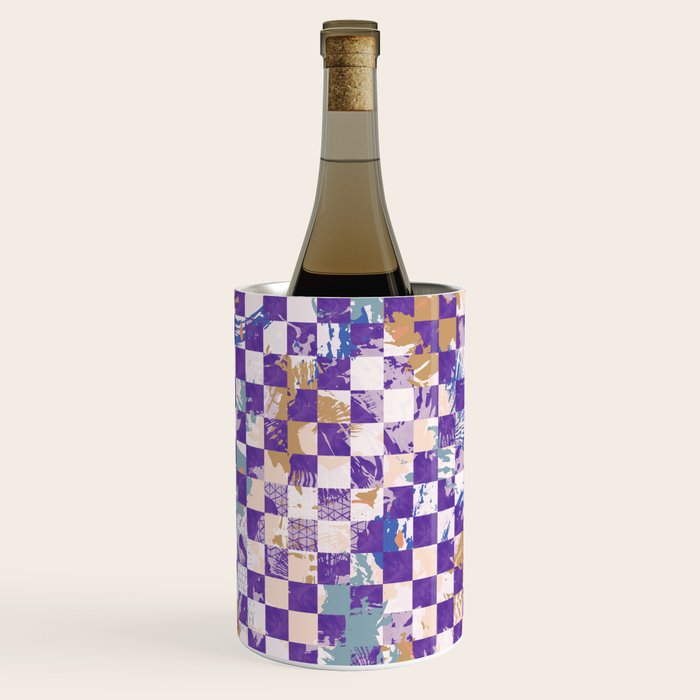 Grid of artistic strokes L Wine Chiller Gallery Image 1