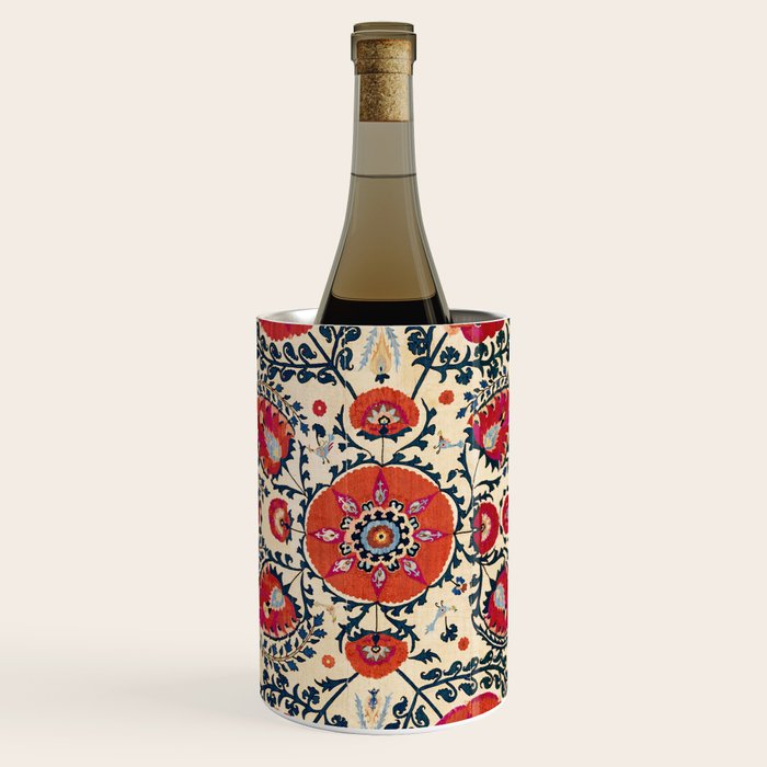Shakhrisyabz Bokhara Uzbekistan Silk Embroidery Print Wine Chiller Gallery Image 1