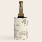 Beige toile de Jouy Wine Chiller Gallery Image 2