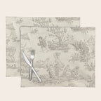 Beige toile de Jouy Placemat Gallery Image 1