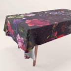 Astro Garden - Space, Stars, Purple, Red, Pink, Blossom, Vibrant, Flower Garden Tablecloth Gallery Image 1