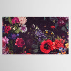 Astro Garden - Space, Stars, Purple, Red, Pink, Blossom, Vibrant, Flower Garden Tablecloth Gallery Image 2