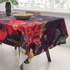 Astro Garden - Space, Stars, Purple, Red, Pink, Blossom, Vibrant, Flower Garden Tablecloth Gallery Image 3