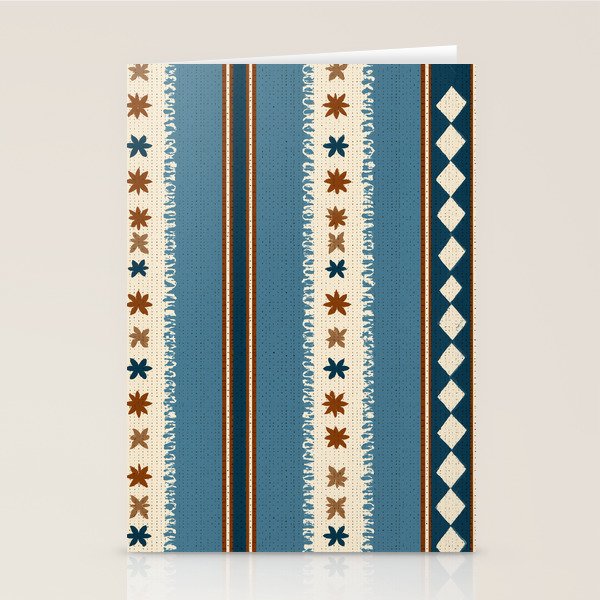 Vintage Woven Stripe - Cozy Heirloom Stationery Card Gallery Image 2