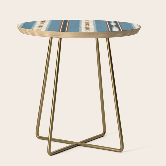 Vintage Woven Stripe - Cozy Heirloom Side Table Gallery Image 1