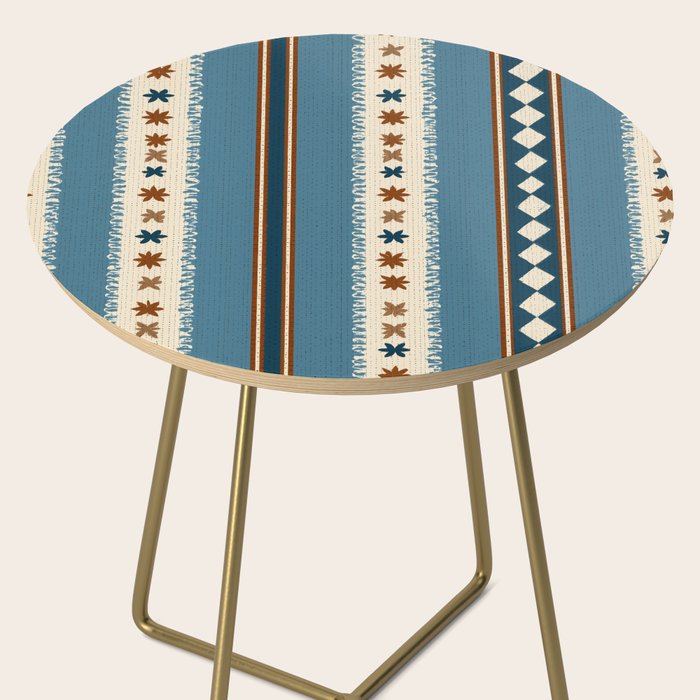 Vintage Woven Stripe - Cozy Heirloom Side Table Gallery Image 2