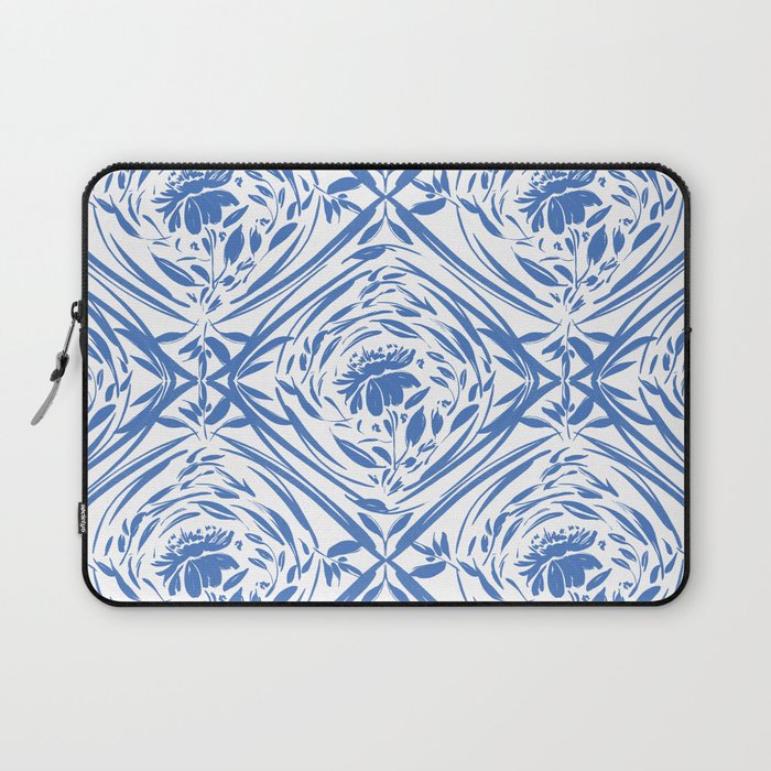 Floral pleasure pattern BW Laptop Sleeve Gallery Image 1