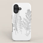 Minimal Line Art Fern Leaves iPhone Case Gallery Image 1