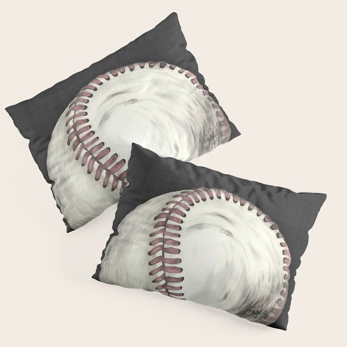 Vintage Baseball Art Pillow Sham Gallery Image 1