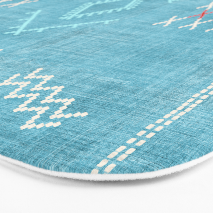 Casablanca Aqua Kilim Bath Mat Gallery Image 3