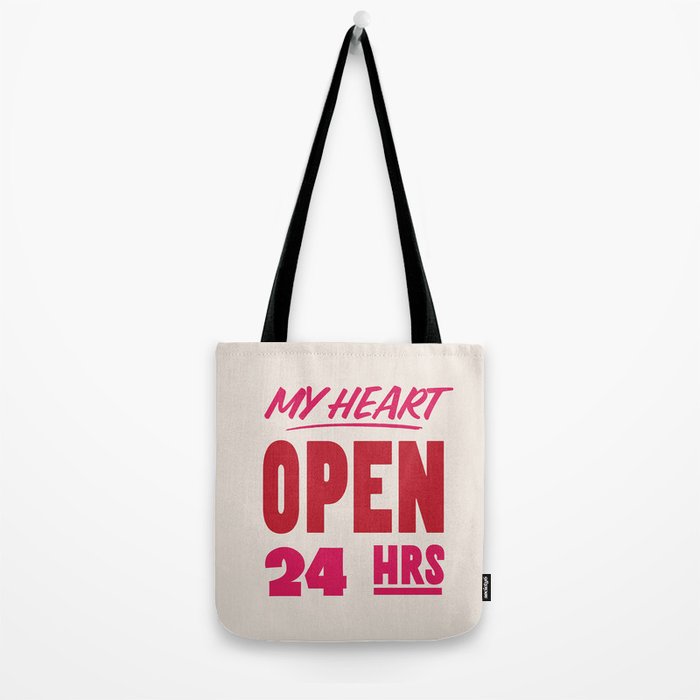 My Heart Open 24 Hours Tote Bag Gallery Image 2
