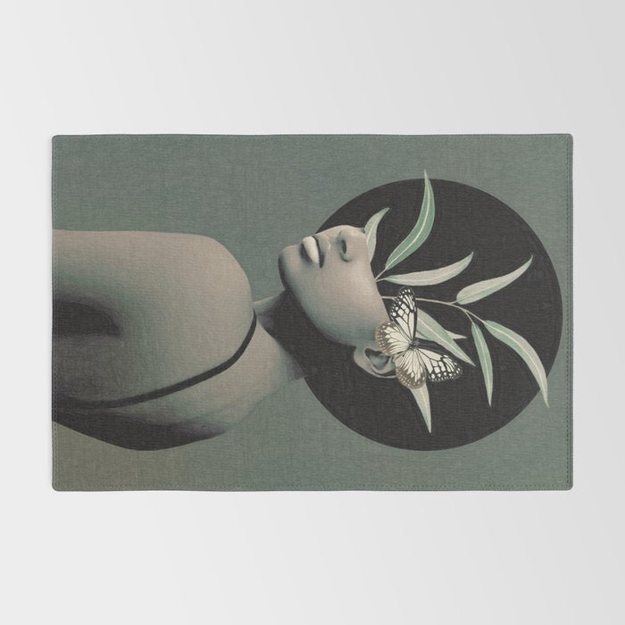 Lady With Butterfly  Rug Gallery Image 2