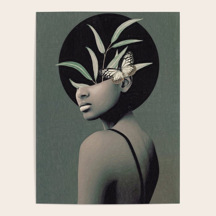 Lady With Butterfly  Poster Gallery Image 1