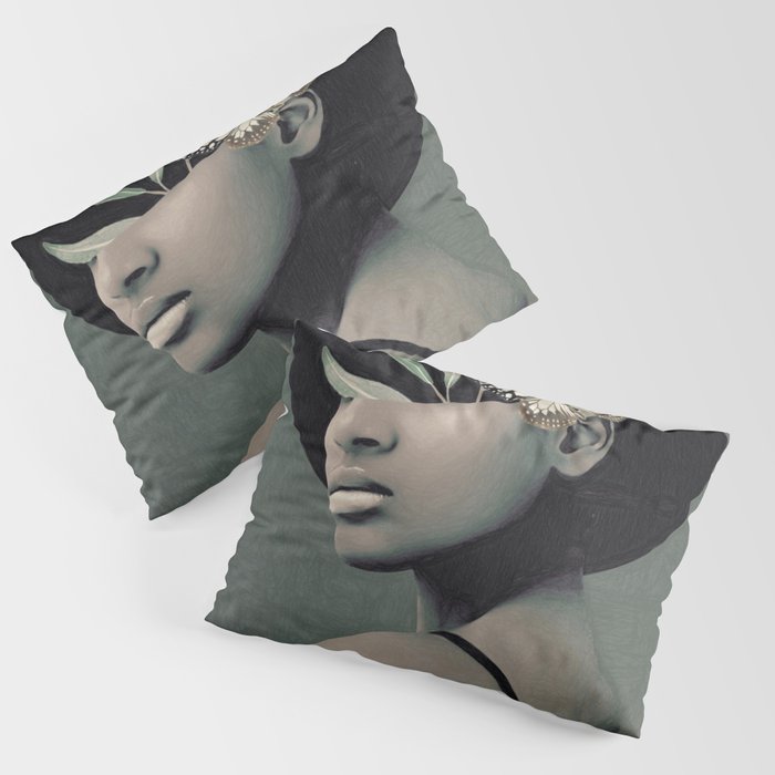 Lady With Butterfly  Pillow Sham Gallery Image 1