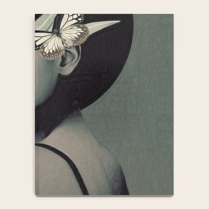 Lady With Butterfly  Notebook Gallery Image 4
