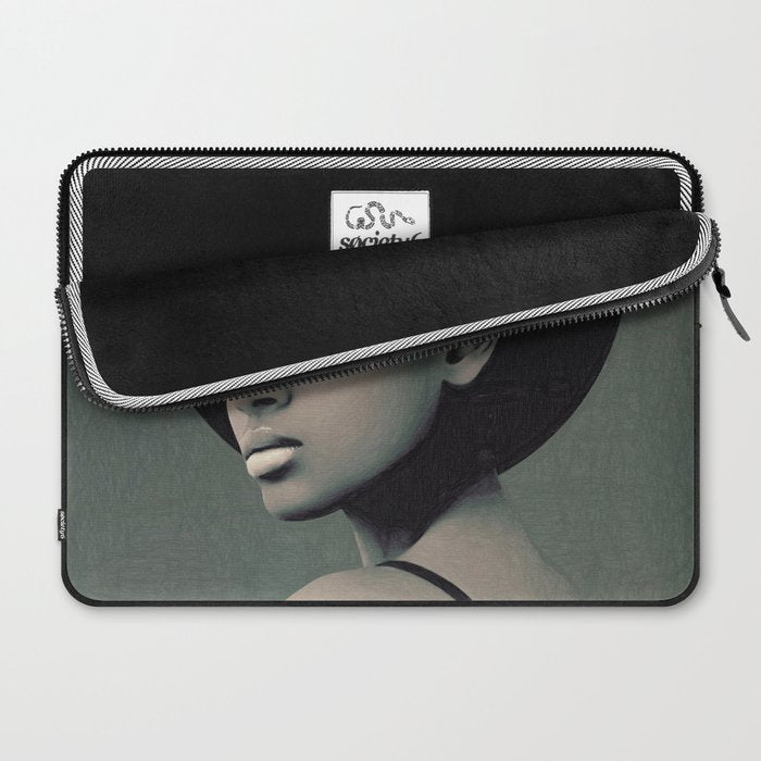 Lady With Butterfly  Laptop Sleeve Gallery Image 2