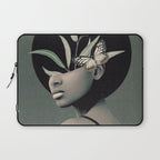 Lady With Butterfly  Laptop Sleeve Gallery Image 1