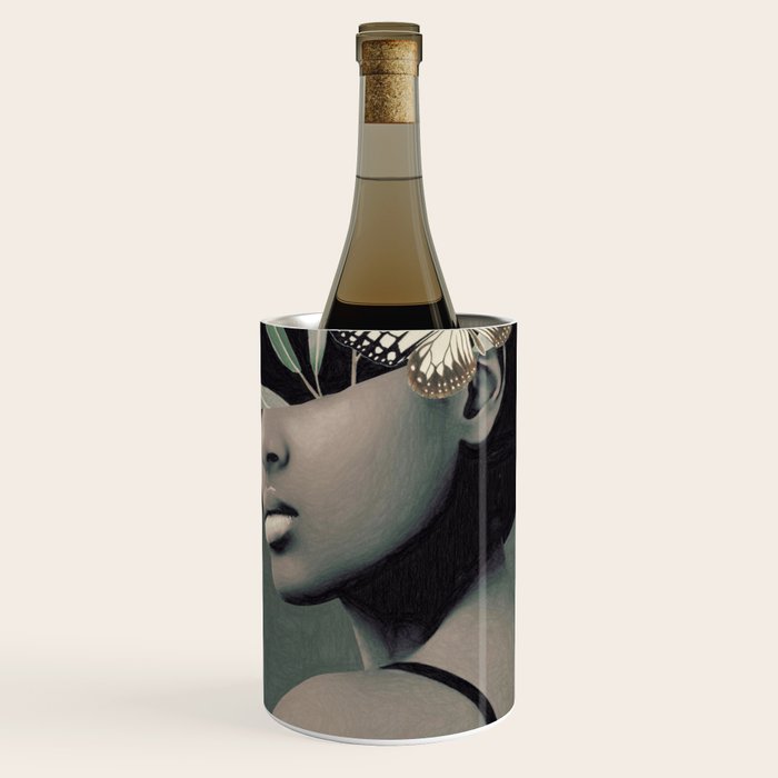 Lady With Butterfly  Wine Chiller Gallery Image 1