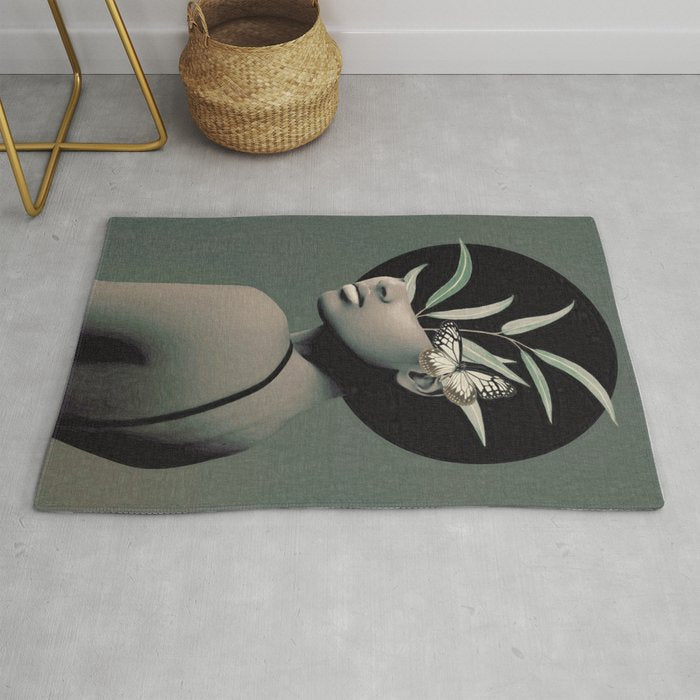 Lady With Butterfly  Rug Gallery Image 1
