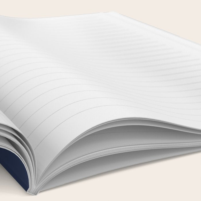 Navy Blue Mid Century Bauhaus Semi Circle Pattern Notebook Gallery Image 2