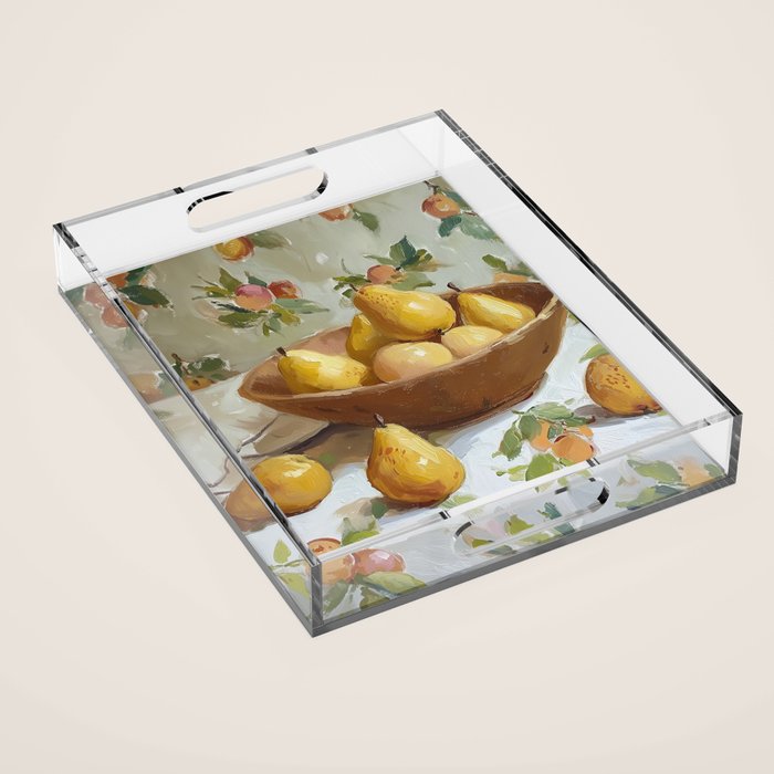 Vintage Pears Acrylic Tray Gallery Image 1