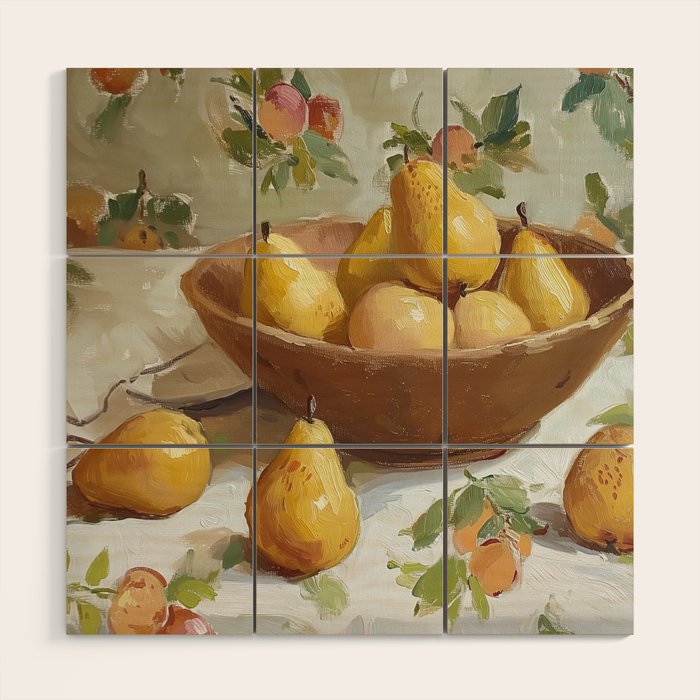 Vintage Pears Wood Wall Art Gallery Image 1